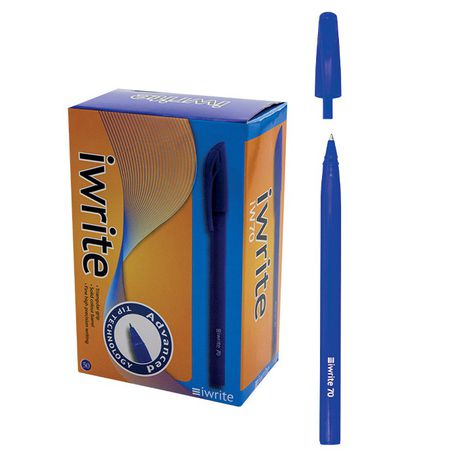 I WRITE SOLID BLUE FINE BOX OF 50