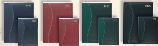 A4 2025 S-STITCHED DIARY - BURGANDY